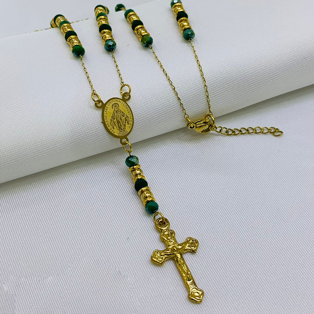 Celestial Sapphire Camándula | Protección divina con brillo de zafiro