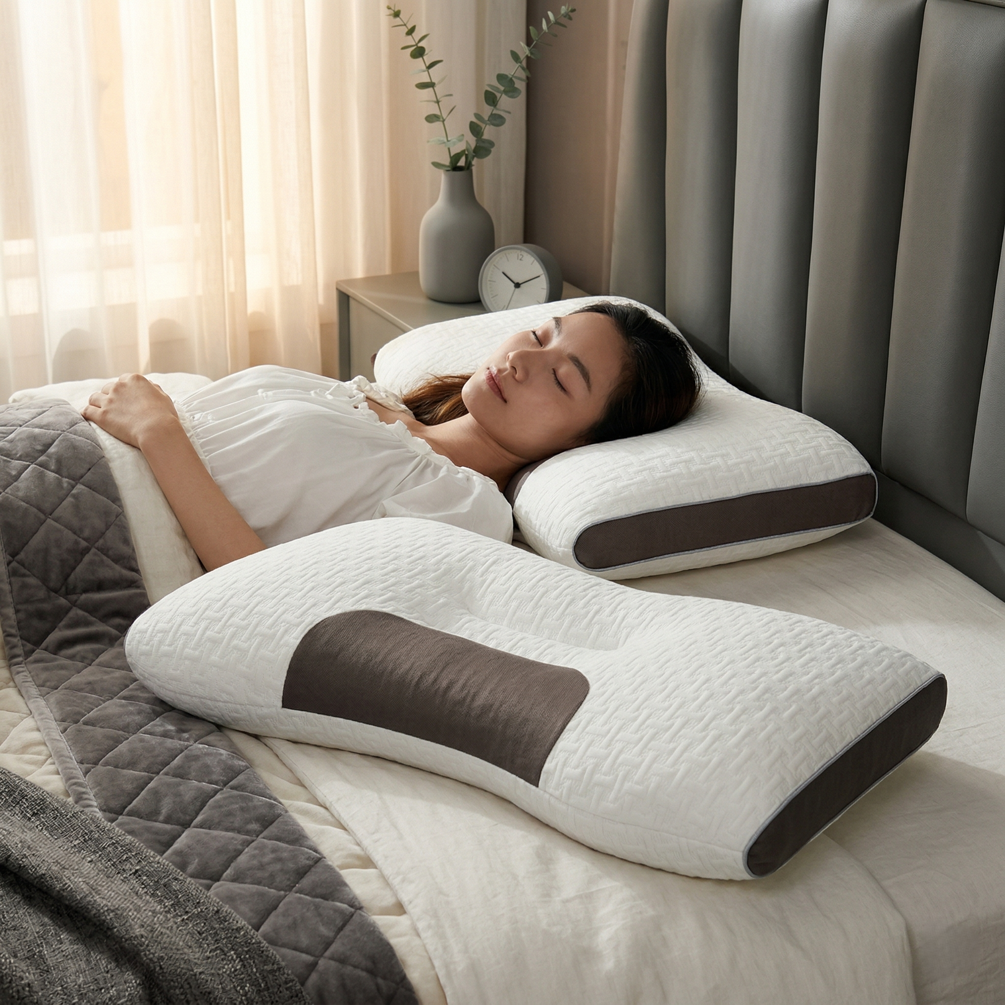 Almohada Ortopédica de Espuma de Memoria Contorneada: Adiós al Dolor de Cuello y Hola al Descanso Reparador.